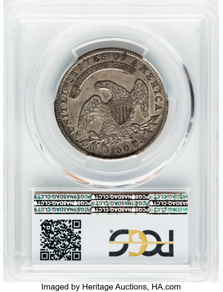 image for: 1835 50C O-103, R.2, AU53 PCGS.  CDN: $275 Whsle. Bid for NGC/PCGS AU53. Mintage 5,352,006....