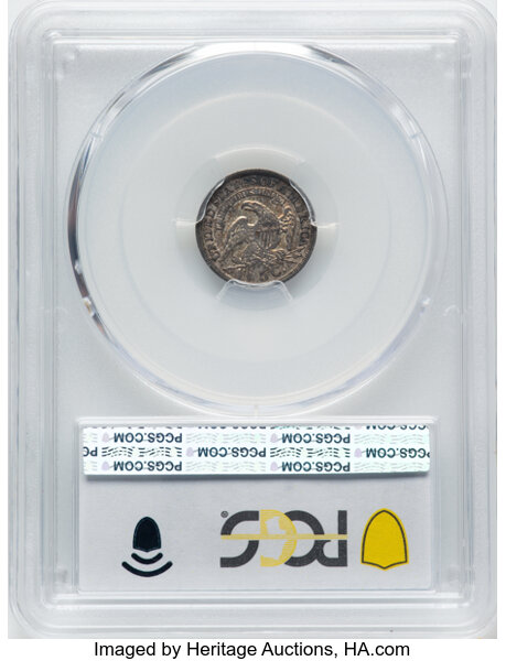 image for: 1836 H10C Large 5C, 3 Over Inverted 3, V-4, LM-3, FS-301, R.1, AU53 PCGS. CDN: $360 Whsle. Bid for NGC/PCGS AU53. Mintage 1...