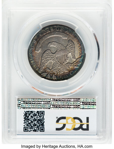 image for: 1832 50C Small Letters, O-113, R.2, AU55 PCGS. CAC. CDN: $400 Whsle. Bid for NGC/PCGS AU55. Mintage 4,797,000....
