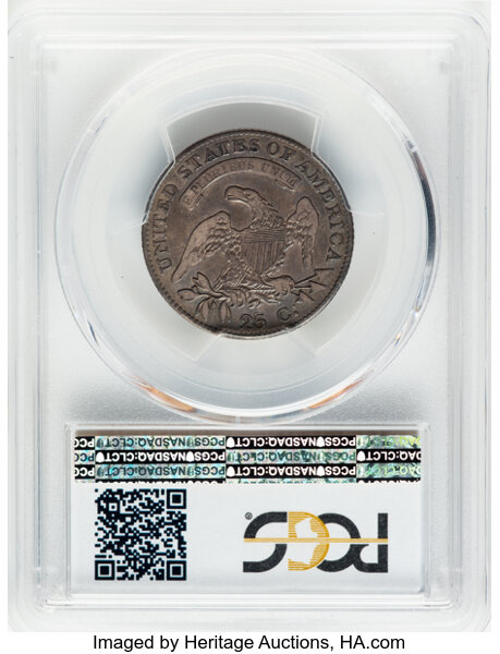 image for: 1819 25C Small 9, B-3, R.1, VF30 PCGS. CDN: $580 Whsle. Bid for NGC/PCGS VF30. Mintage 144,000....