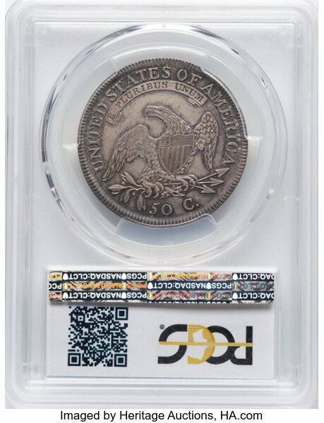 image for: 1809 50C Normal Edge, O-105, R.2, AU55 PCGS. CDN: $1,100 Whsle. Bid for NGC/PCGS AU55....