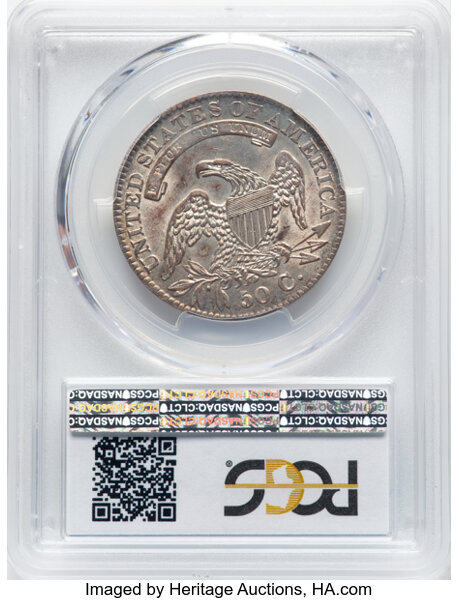 image for: 1833 50C O-109, R.1, AU58 PCGS.  CDN: $600 Whsle. Bid for NGC/PCGS AU58. Mintage 5,206,000....