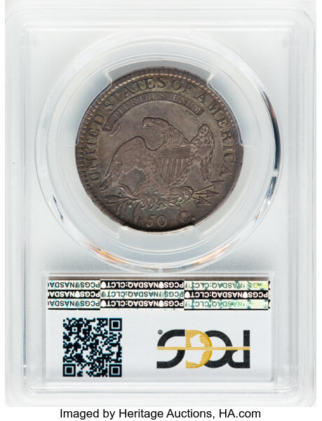 image for: 1812 50C Large 8, O-105a, R.1, VF35 PCGS.  CDN: $320 Whsle. Bid for NGC/PCGS VF35. Mintage 1,628,059....