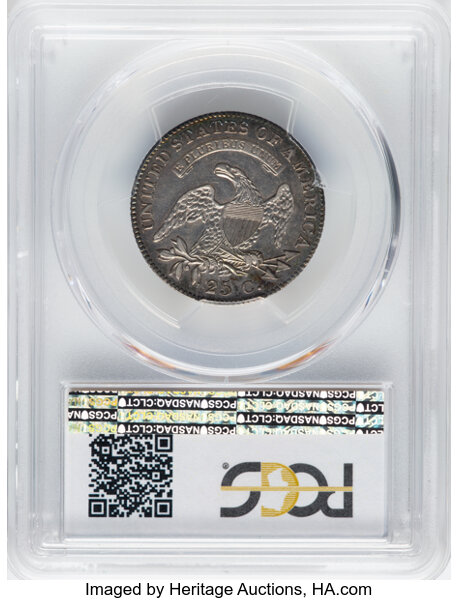 image for: 1821 25C B-3, R.2, AU53 PCGS. PCGS Population: 3 in 53, 3 finer (11/25). CDN: $1,860 Whsle. Bid for NGC/PCGS AU53. Mintage ...