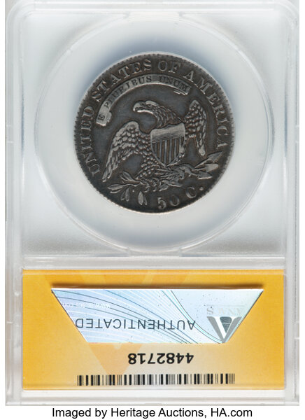 image for: 1832 50C Small Letters, O-102, R.1, VF35 ANACS.  Mintage 4,797,000....