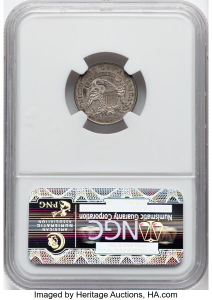 image for: 1829 10C Small 10C, JR-6, R.3, MS61 NGC. CDN: $800 Whsle. Bid for NGC/PCGS MS61. Mintage 770,000....