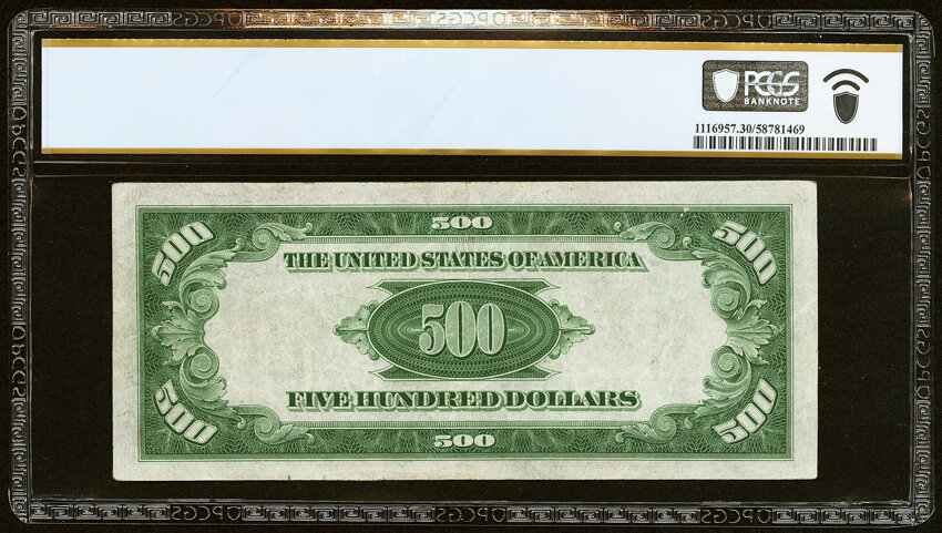 image for: Fr. 2202-G $500 1934A Federal Reserve Note. PCGS Banknote Very Fine 30....