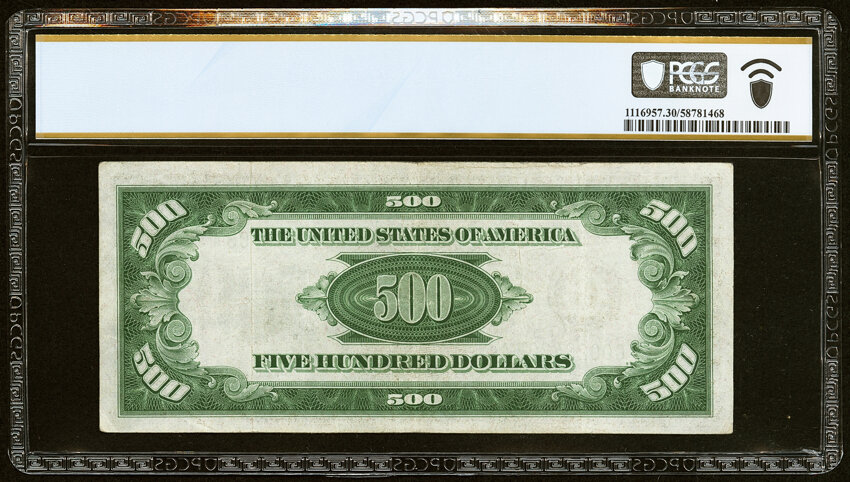 image for: Fr. 2202-G $500 1934A Federal Reserve Note. PCGS Banknote Very Fine 30....