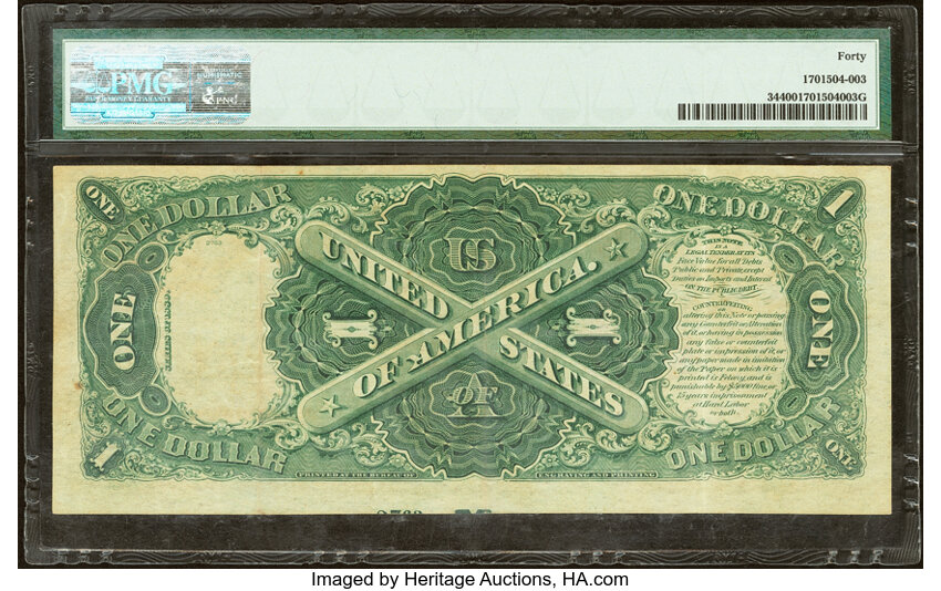 image for: Fr. 34 $1 1880 Legal Tender PMG Extremely Fine 40....