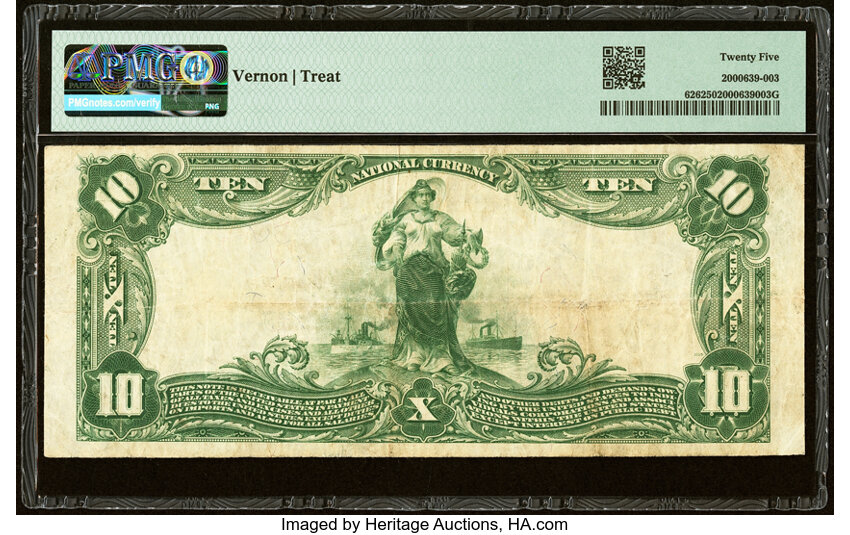 image for: Orange, TX - $10 1902 Plain Back Fr. 626 The First National Bank Ch. # 4118 PMG Very Fine 25....