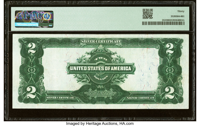 image for: Fr. 253 $2 1899 Silver Certificate PMG Very Fine 30....