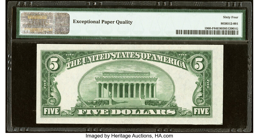 image for: Fr. 1960-F $5 1934D Federal Reserve Note. PMG Choice Uncirculated 64 EPQ....