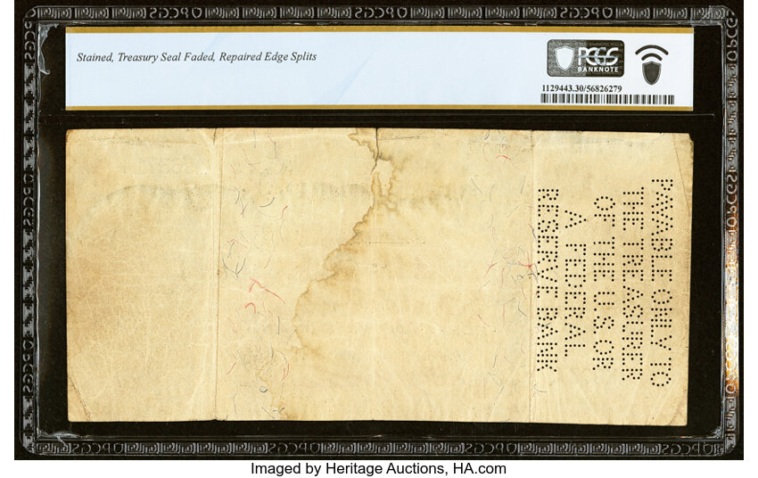 image for: Fr. 1225h $10,000 1900 Gold Certificate PCGS Banknote Very Fine 30....
