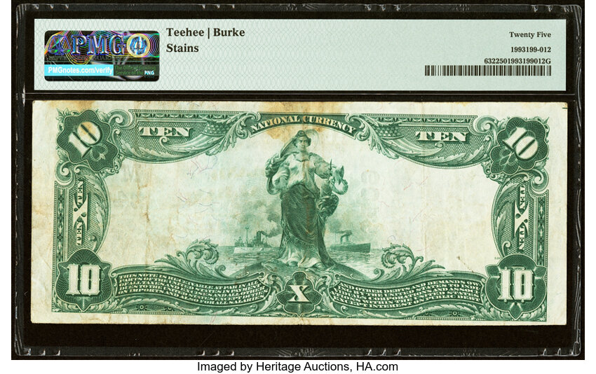 image for: Minneapolis, MN - $10 1902 Plain Back Fr. 632 The Midland National Bank Ch. # (M)9409 PMG Very Fine 25....