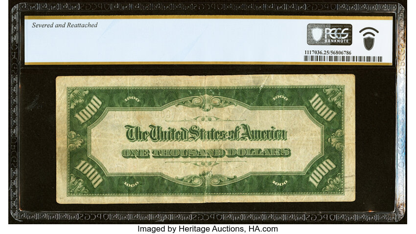 image for: Fr. 2210-G $1,000 1928 Federal Reserve Note. PCGS Banknote Very Fine 25 Details....