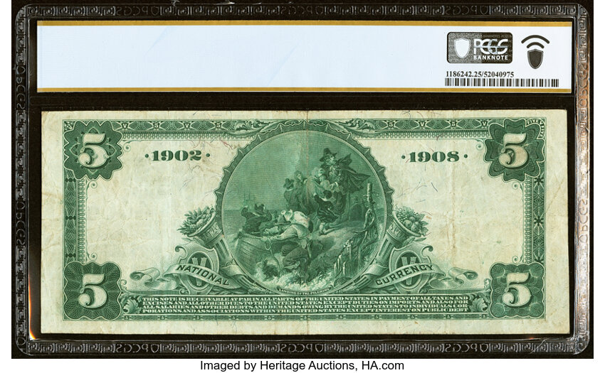 image for: Fort Worth, TX - $5 1902 Date Back Fr. 592 The Farmers & Mechanics National Bank Ch. # (S)4004 PCGS Banknote Very Fine 25....