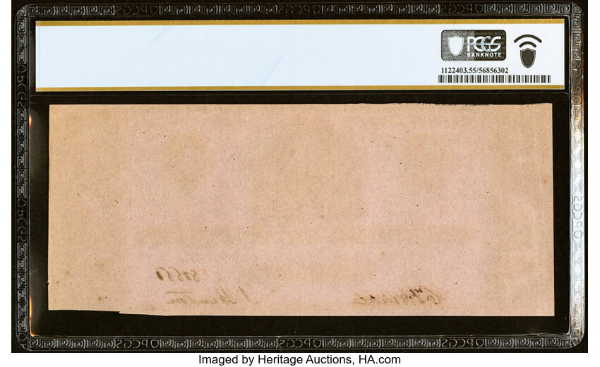 image for: T55 $1 1862 PF-7 Cr. 398 PCGS Banknote About Unc 55 PPQ....