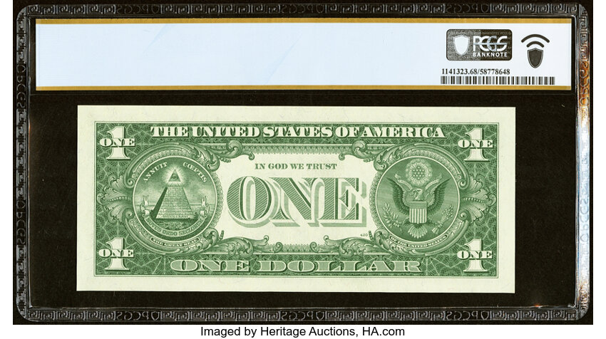 image for: Fr. 1621* $1 1957B Silver Certificate Star Note. PCGS Banknote Superb Gem Unc 68 PPQ....