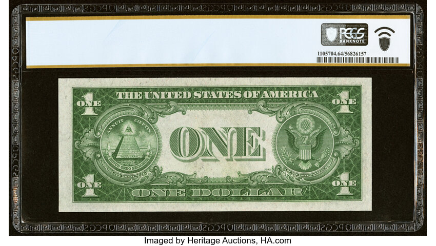 image for: Fr. 1609 $1 1935A R Silver Certificate. PCGS Banknote Choice Unc 64 PPQ....