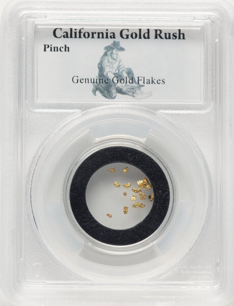 image for: Genuine Gold Flakes, California Gold Rush Pinch, PCGS....