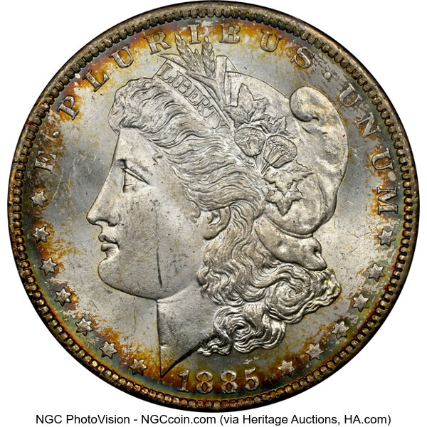 1863 $3 AU55 thumbnail 5