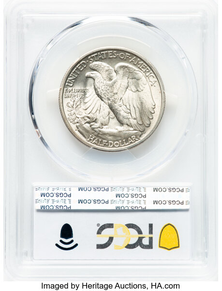 1827 50c Square Base 2 AU55 CAC thumbnail 2