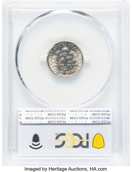 image for: 1996-D 10C MS68 Full Bands PCGS. PCGS Population: 36 in 68, 0 finer (11/25). CDN: $550 Whsle. Bid for NGC/PCGS MS68. ...