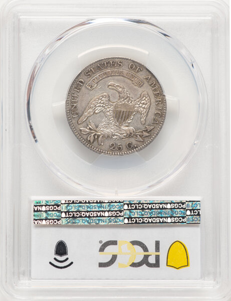 image for: 1818 25C B-4, R.2, XF45 PCGS. CDN: $1,400 Whsle. Bid for NGC/PCGS XF45. Mintage 361,174....