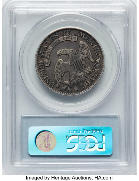 image for: 1834 50C Large Date, Large Letters, O-103, R.2, VF30 PCGS. Ex: Manhattan Collection. PCGS Population: 4 in 30, 21 finer (11...