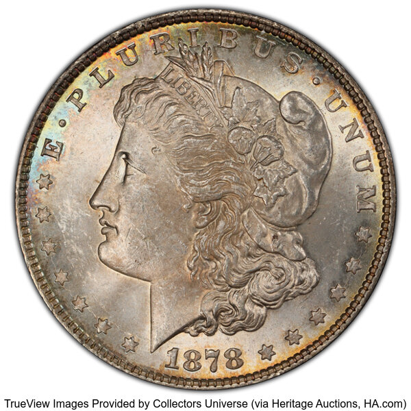 image for: 1878 8TF $1 Spiked Eye, VAM-3, MS62 PCGS. CDN: $260 Whsle. Bid for NGC/PCGS MS62. Mintage 699,300....