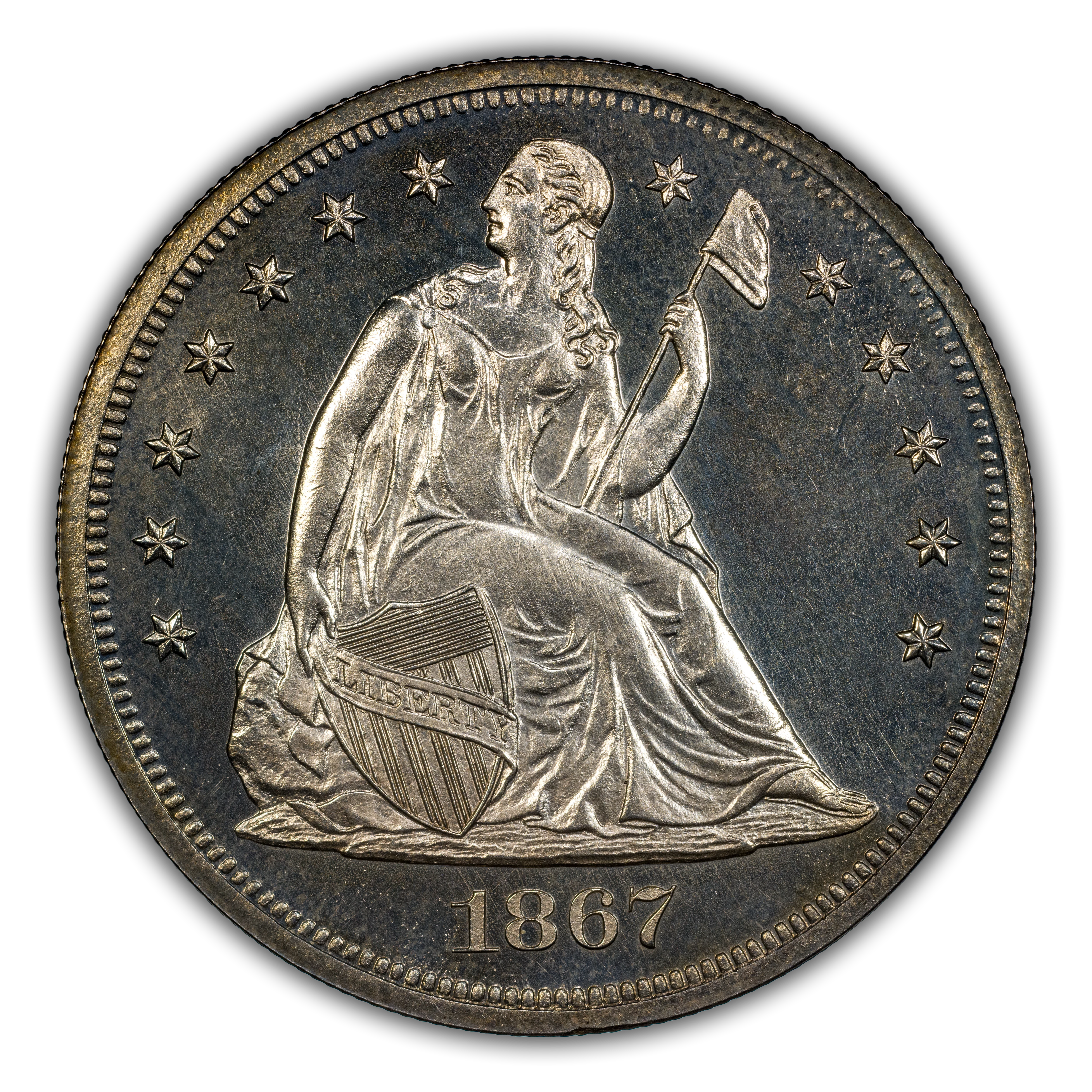 1867 Seated Dollar, Proof Values & Prices | Greysheet