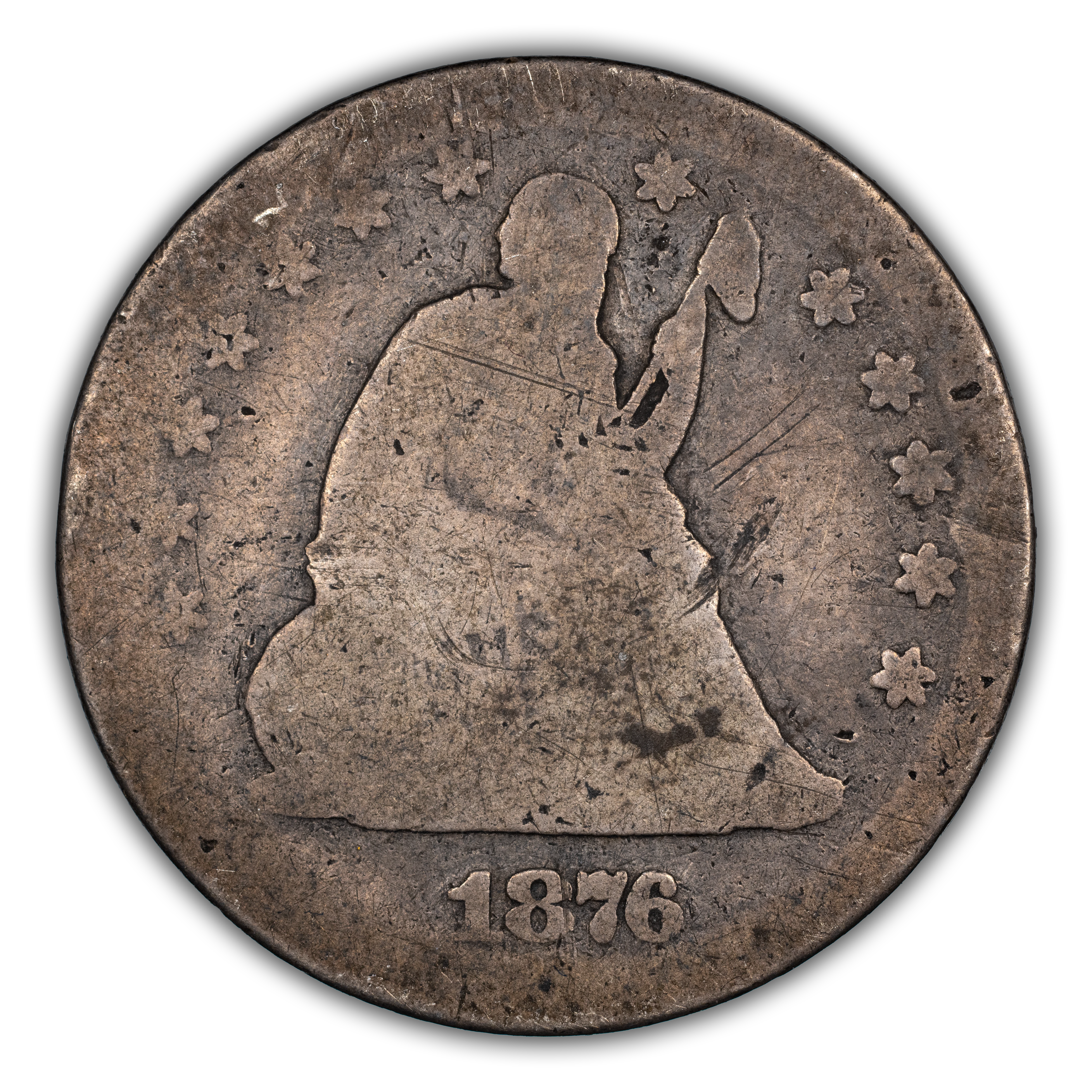 1876-CC 25c MS