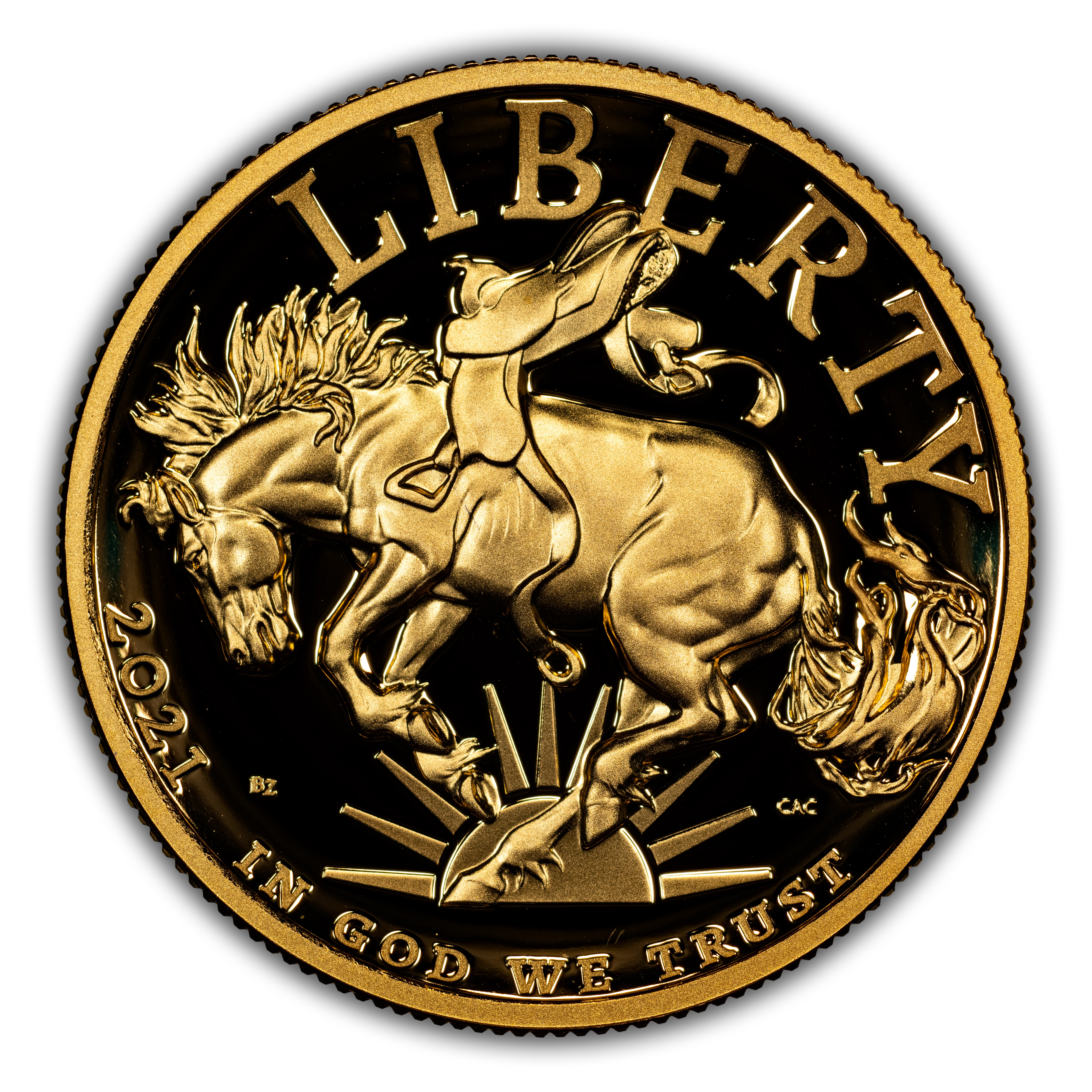 2021-W G$100 American Liberty, Mustang PR DCAM