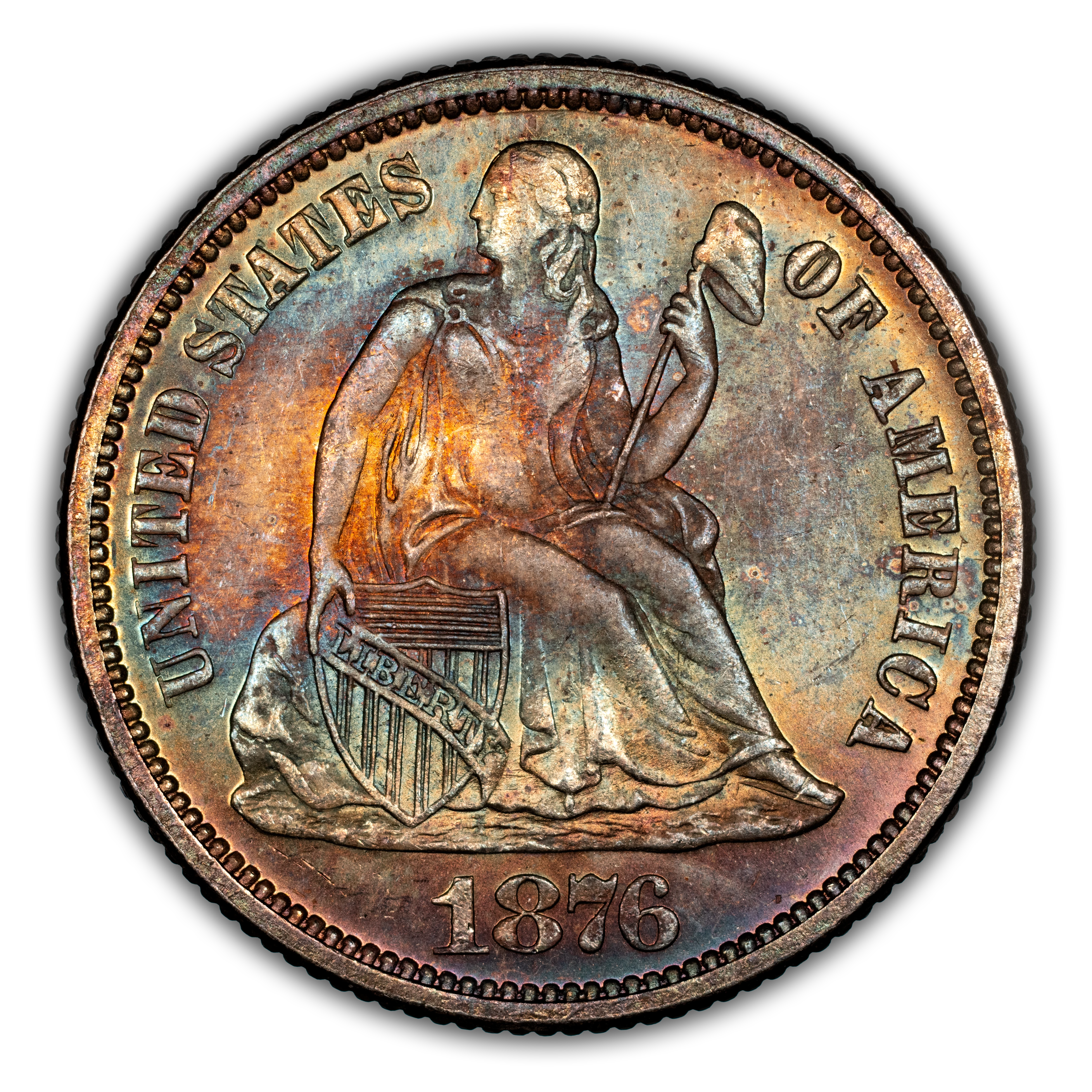 1876 10c MS