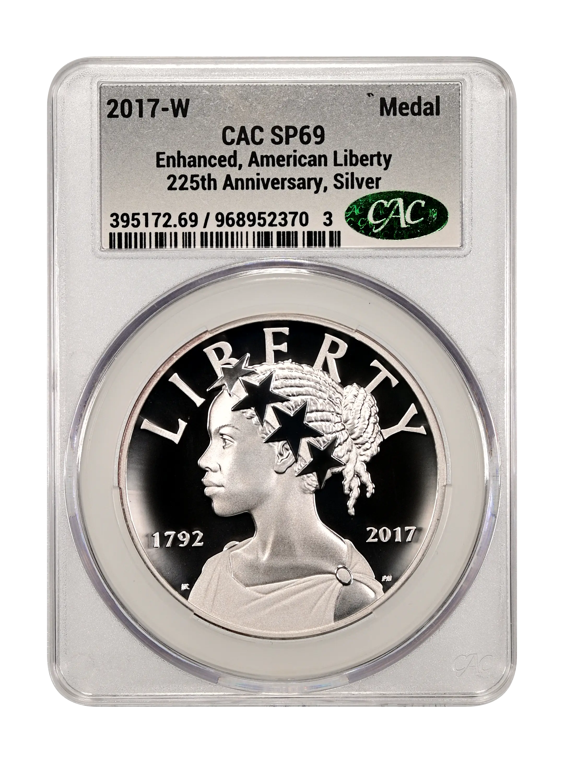 2017-W Medal 1oz Silver, American Liberty, 225th Anniversary SP