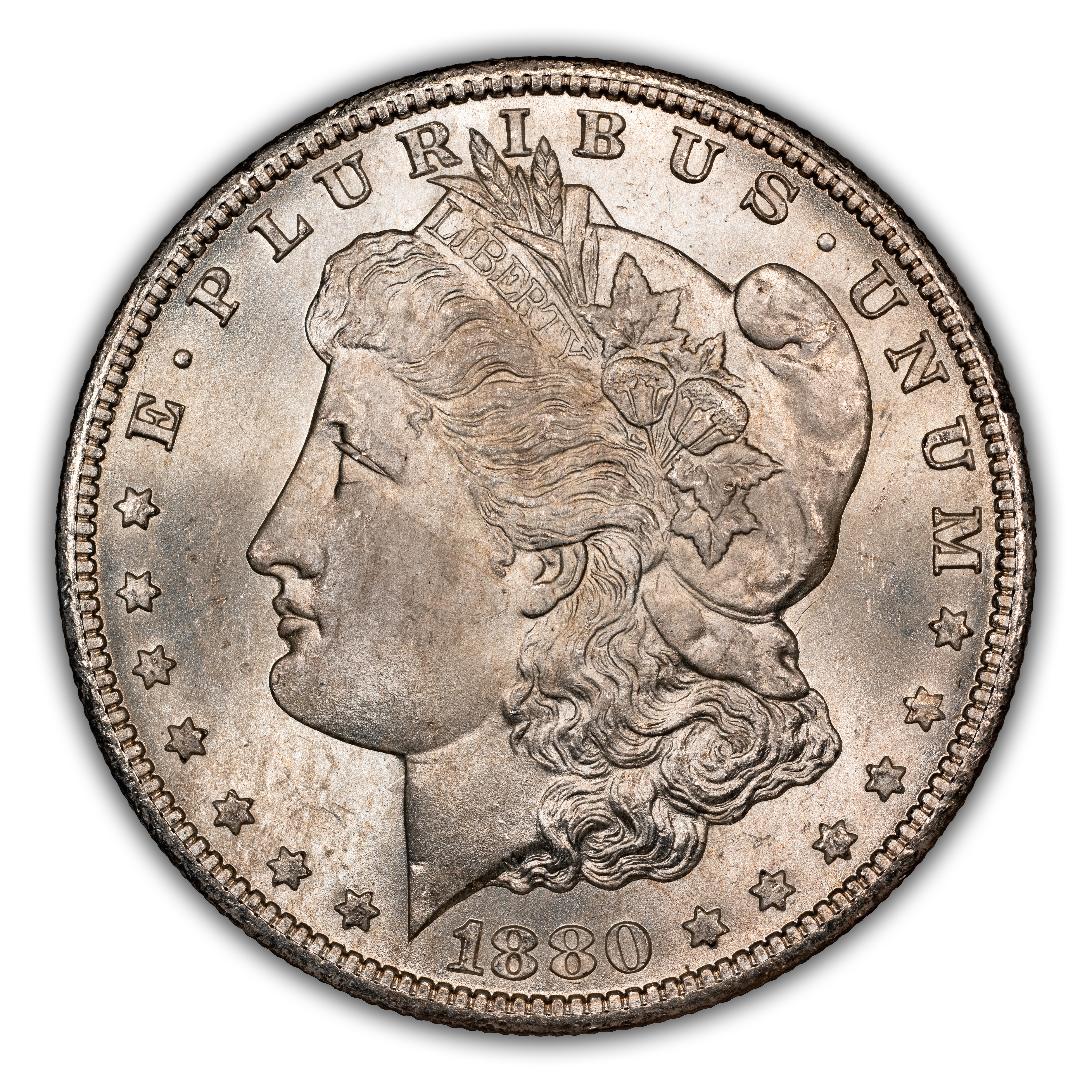 1880-CC $1 Reverse of 1878, 8/7 MS