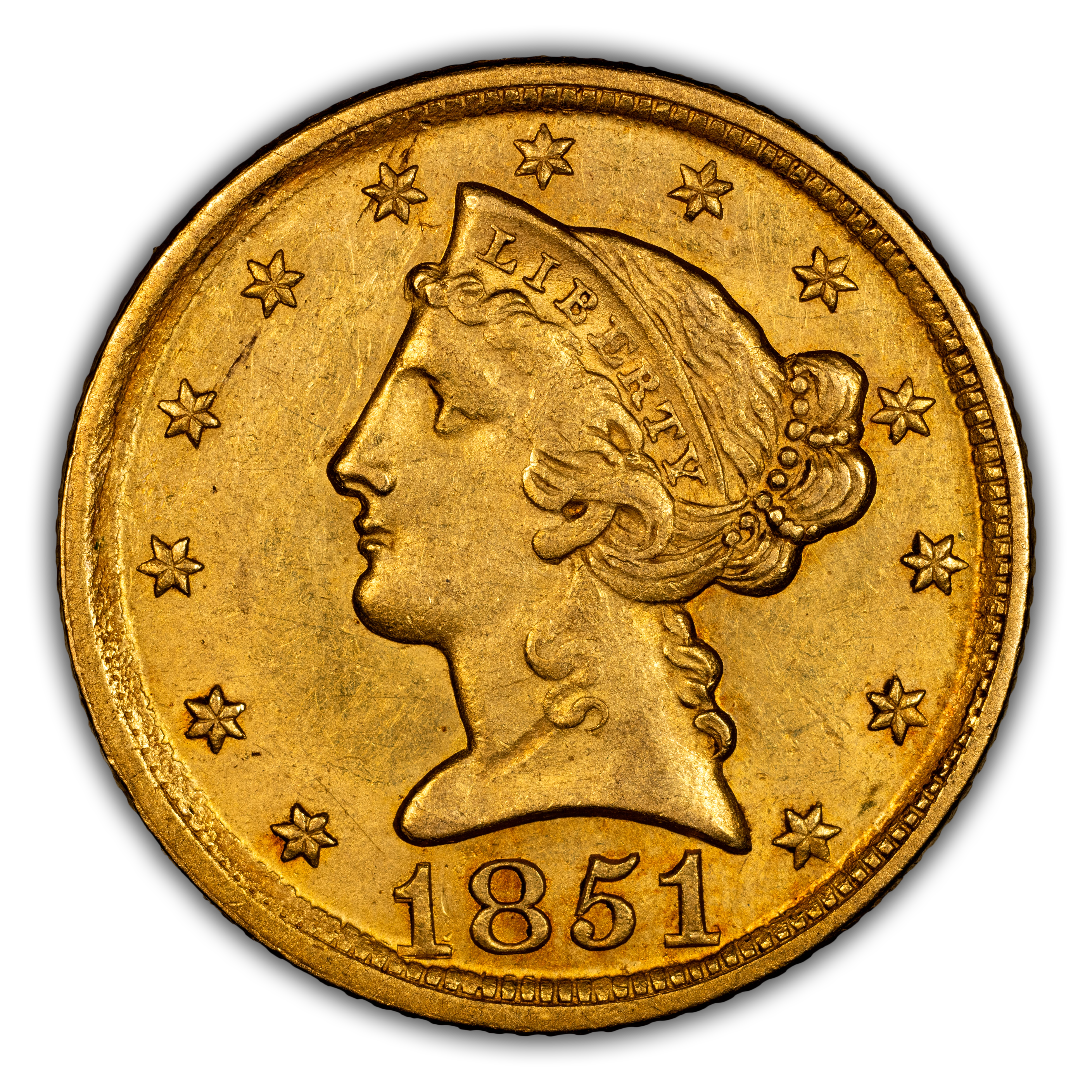 1851-D $5 MS