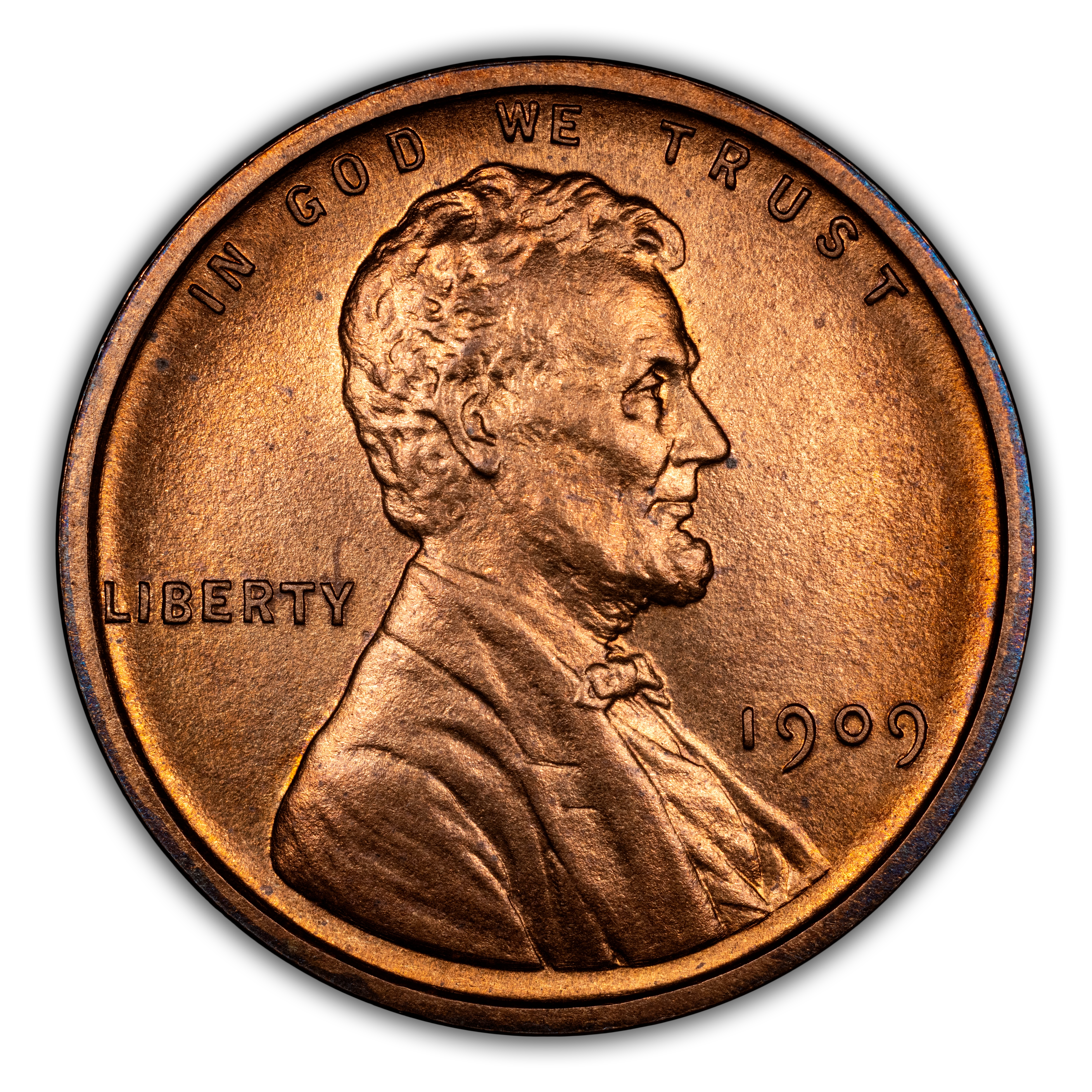 1909 1c VDB, Matte Finish PR RD