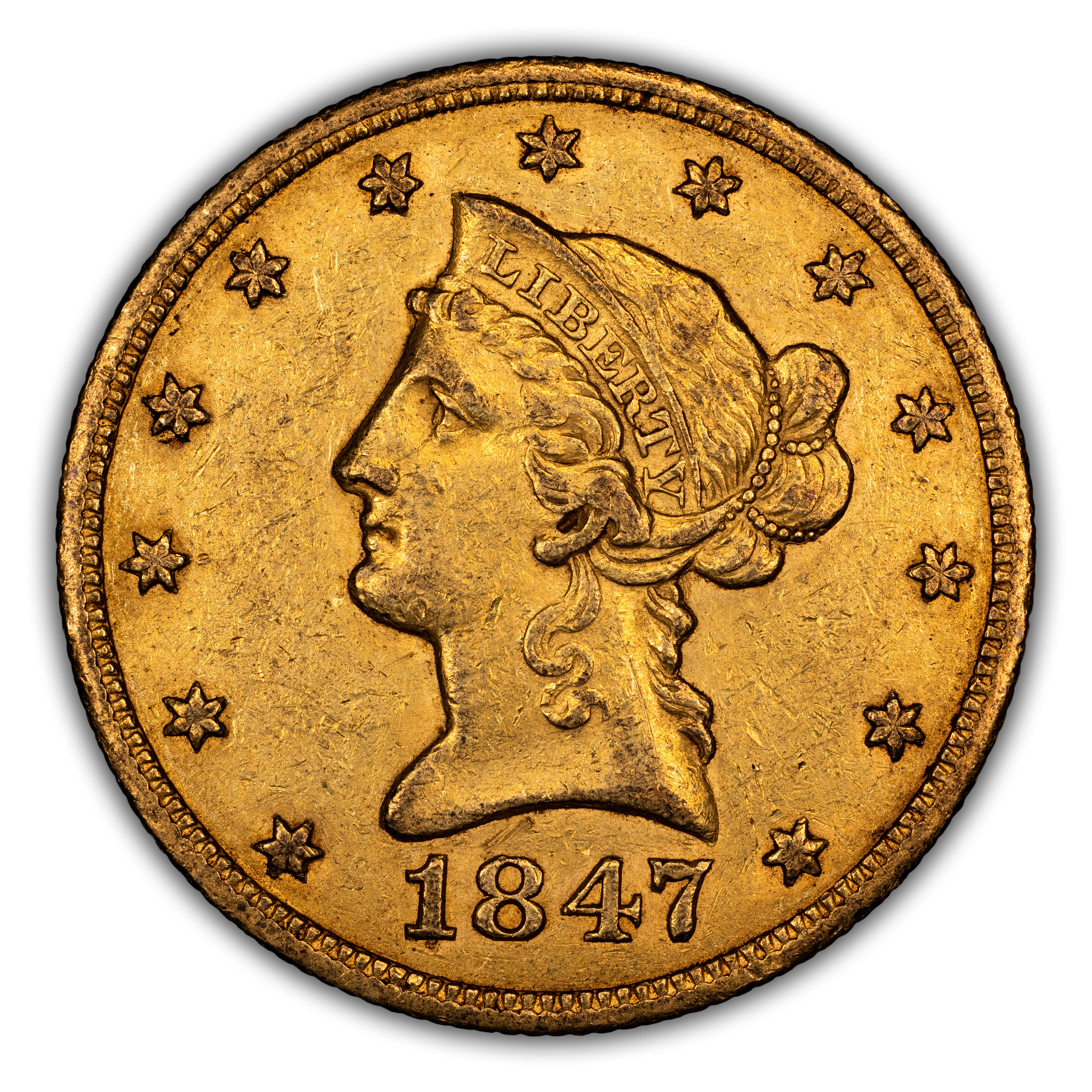 1847 $10 MS