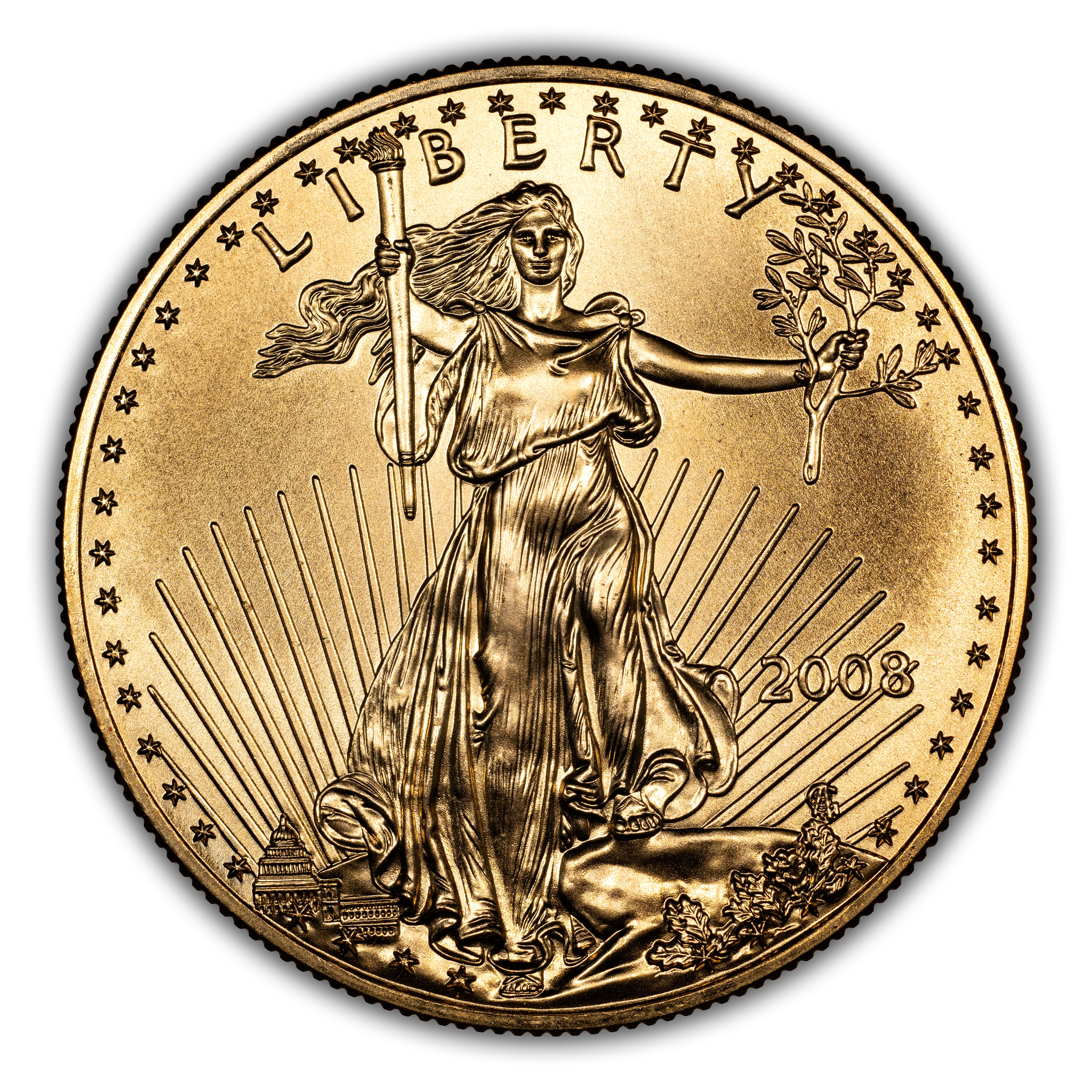2008 G$50 Gold Eagle MS