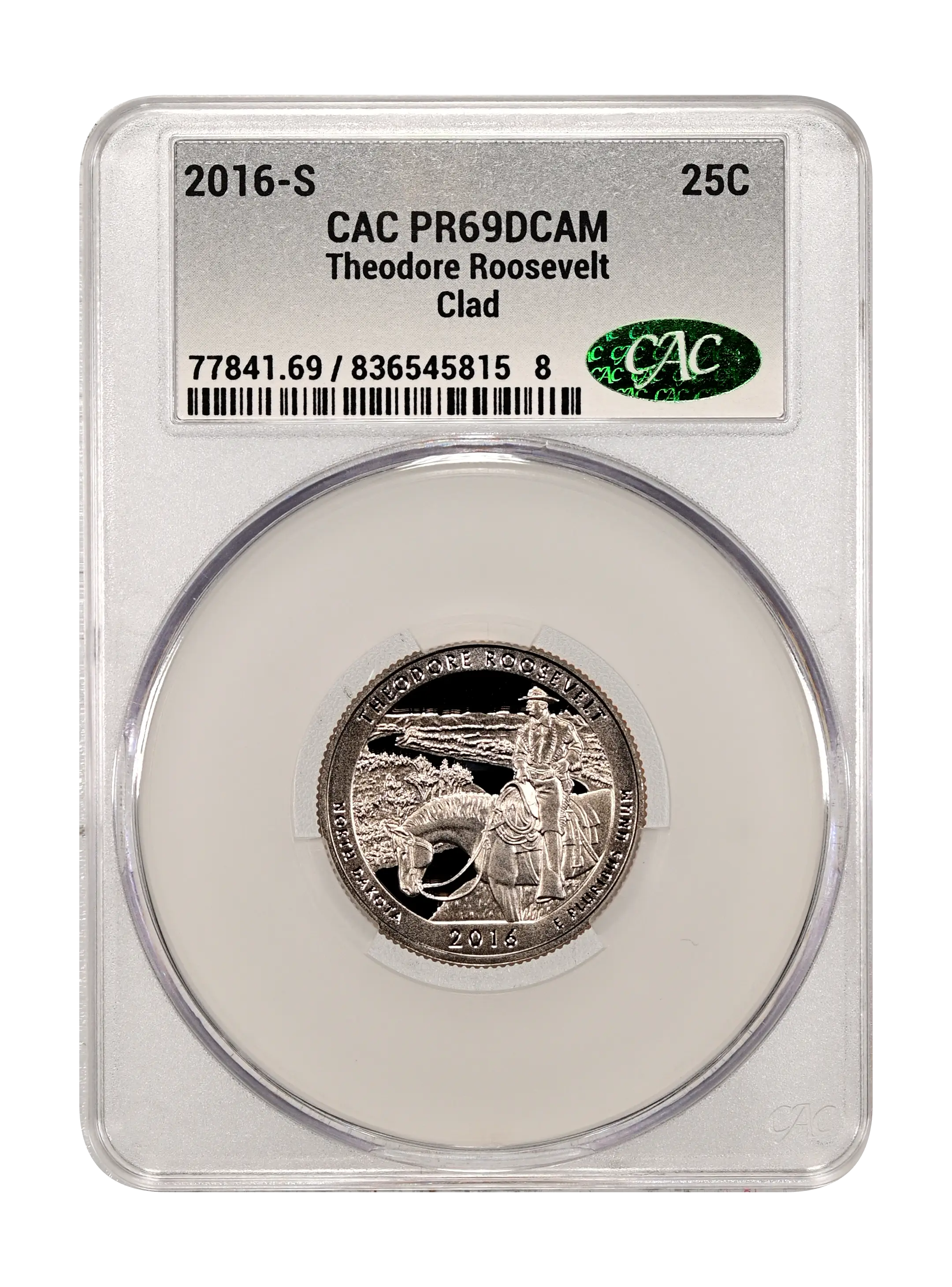 2016-S 25c Theodore Roosevelt, Clad PR DCAM
