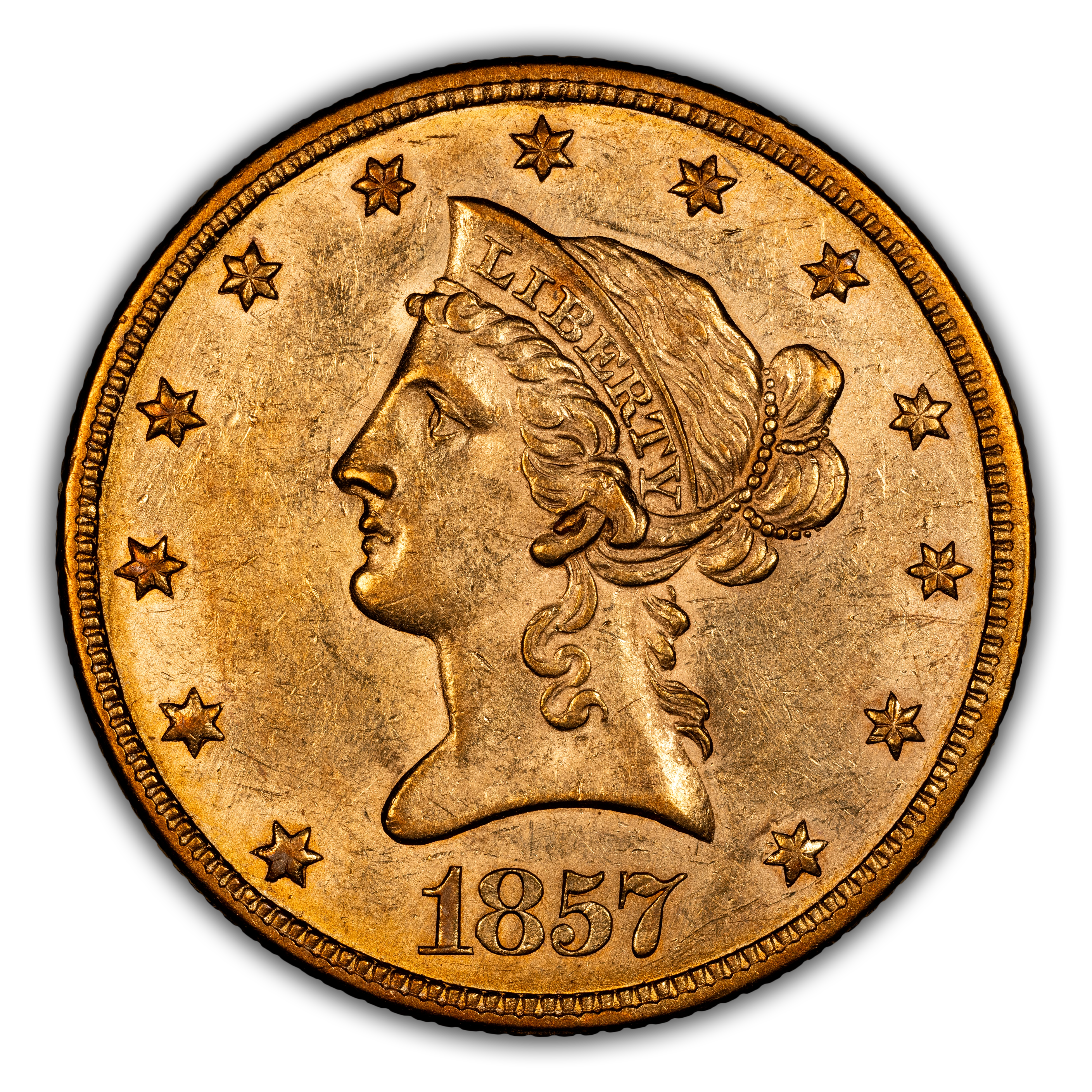 1857 $10 MS