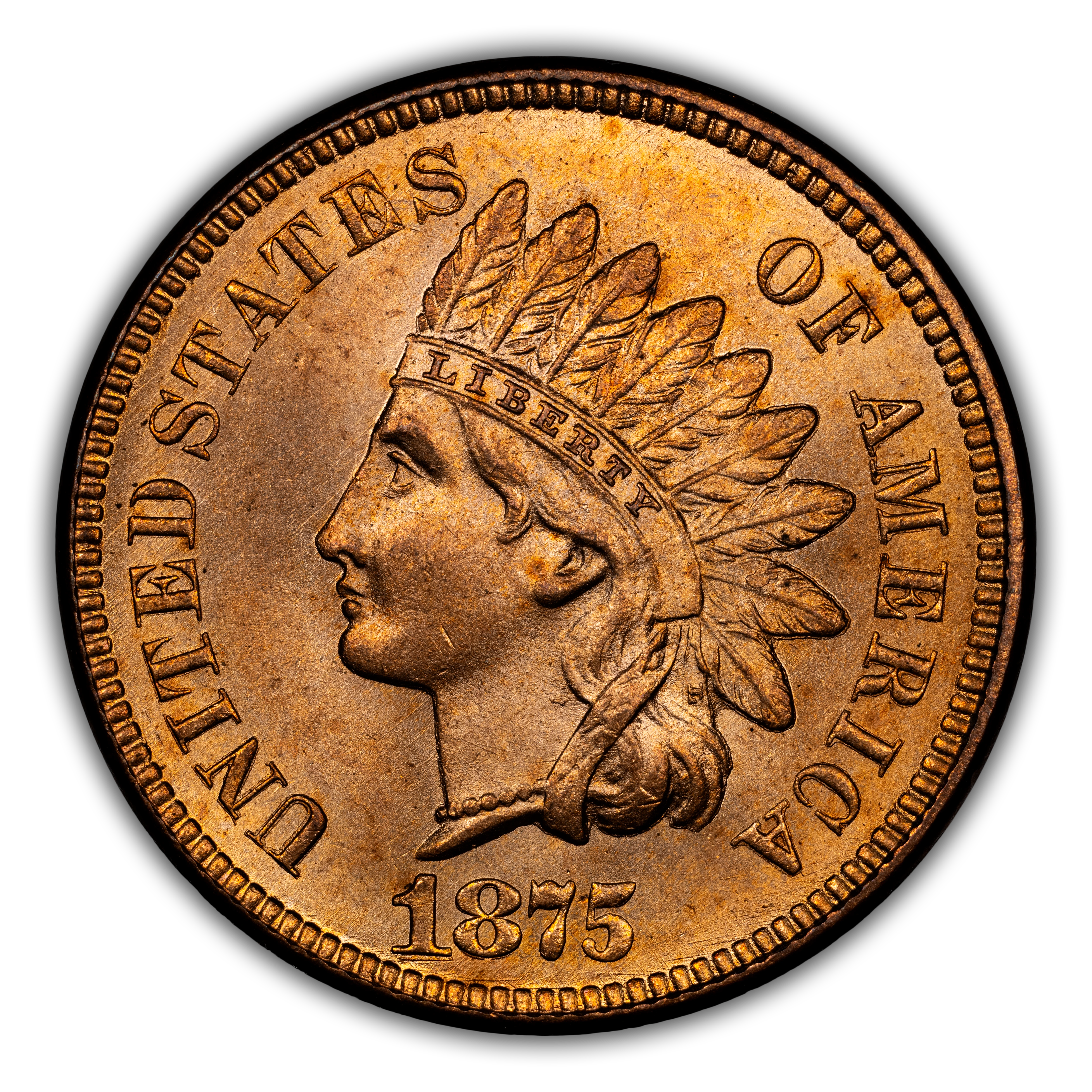 1875 1c MS RD