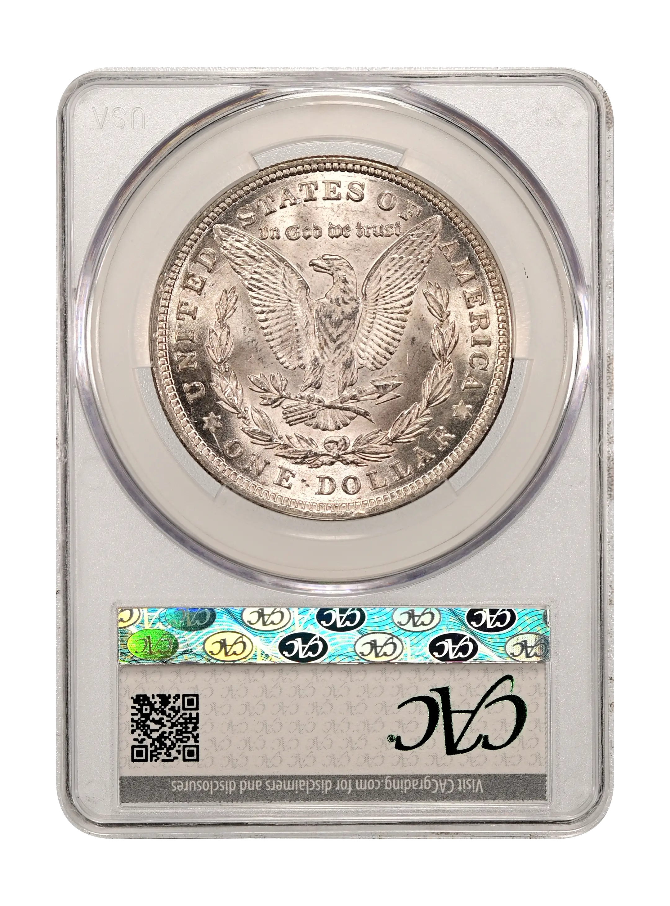 1921 $1  Morgan, Pitted Wreath Bow, VAM-1E MS thumbnail 7
