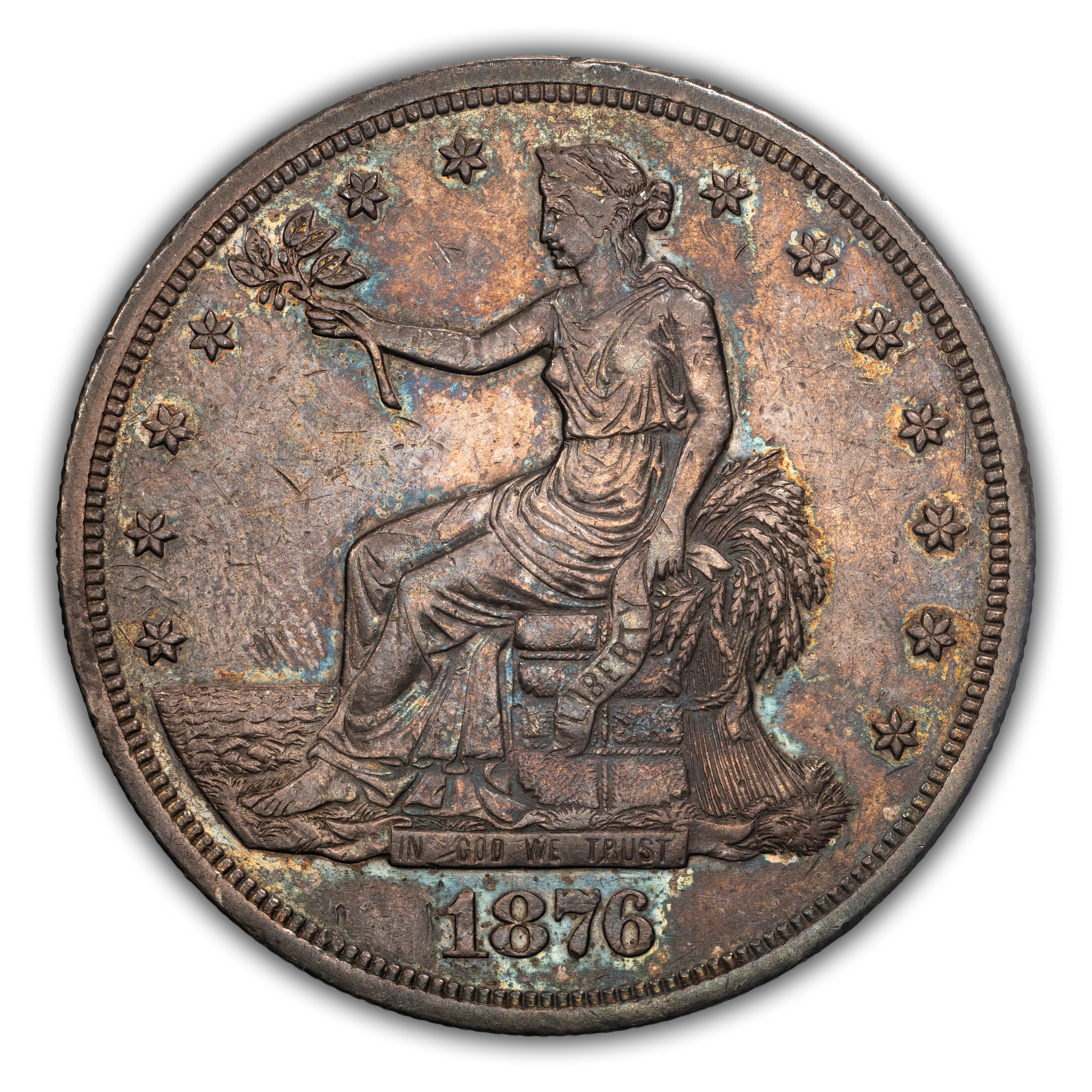 1876 Trade$ Obverse I, Reverse I MS
