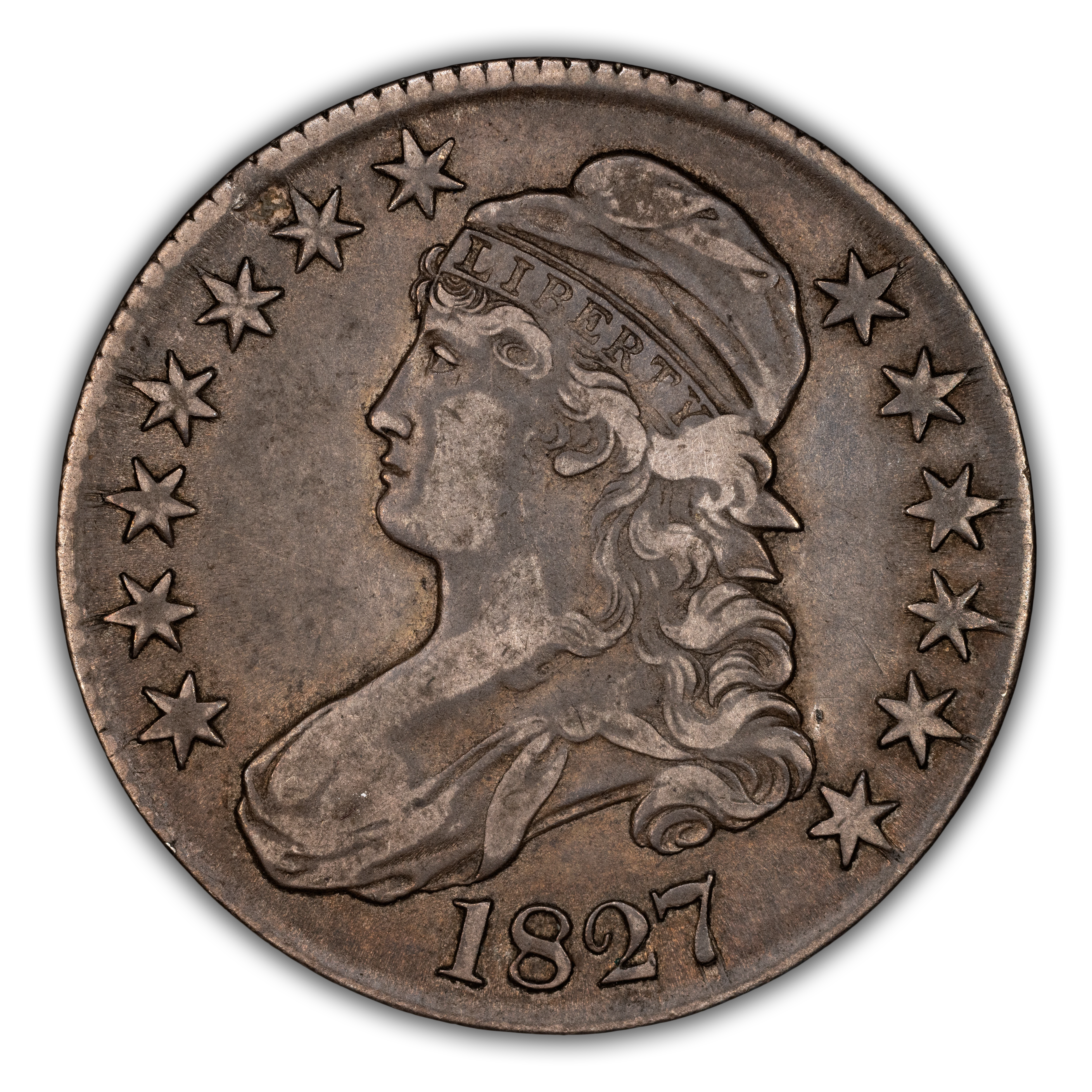 1827 50c Square Base 2, O-114 MS