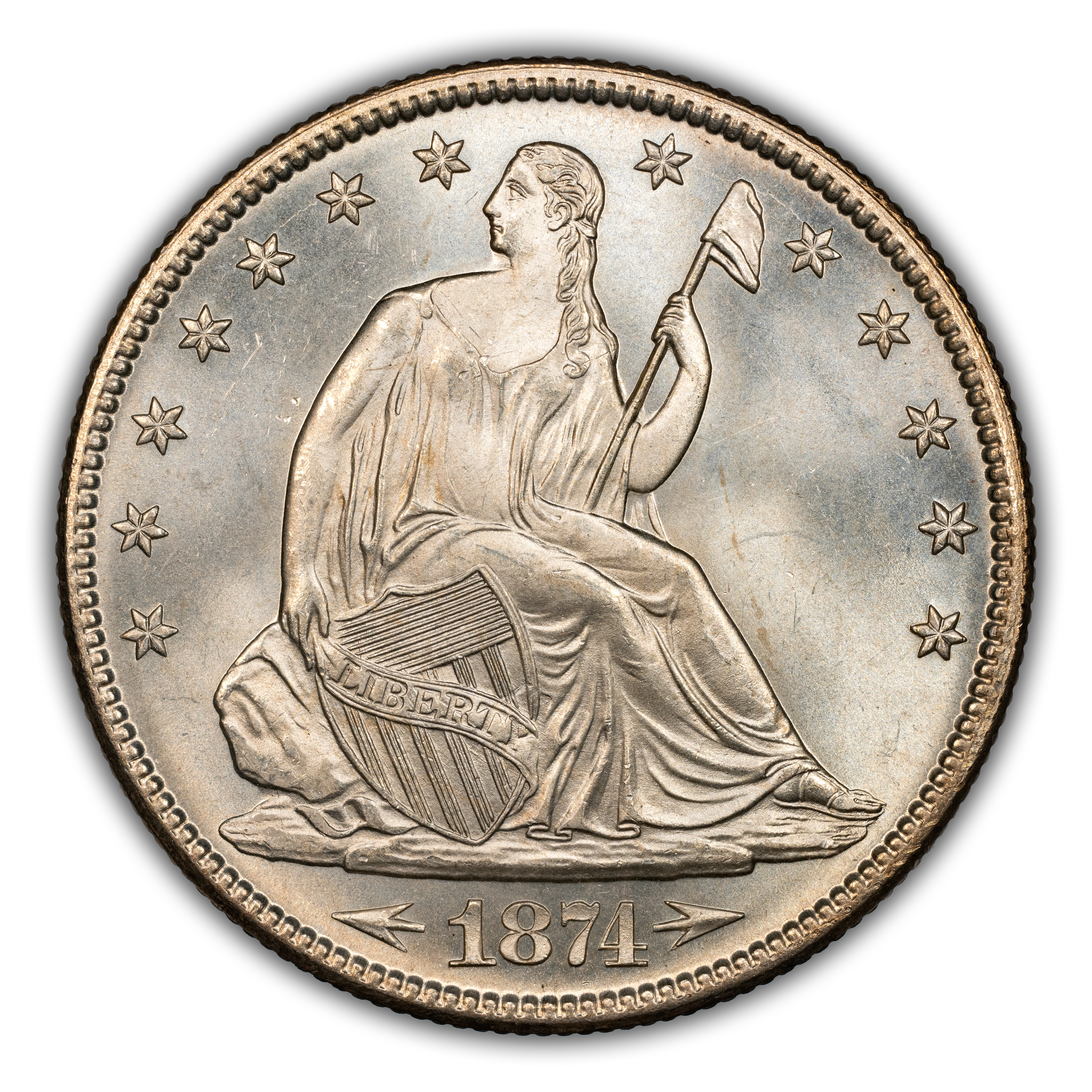 1874 50c Large Arrows, WB-102 MS