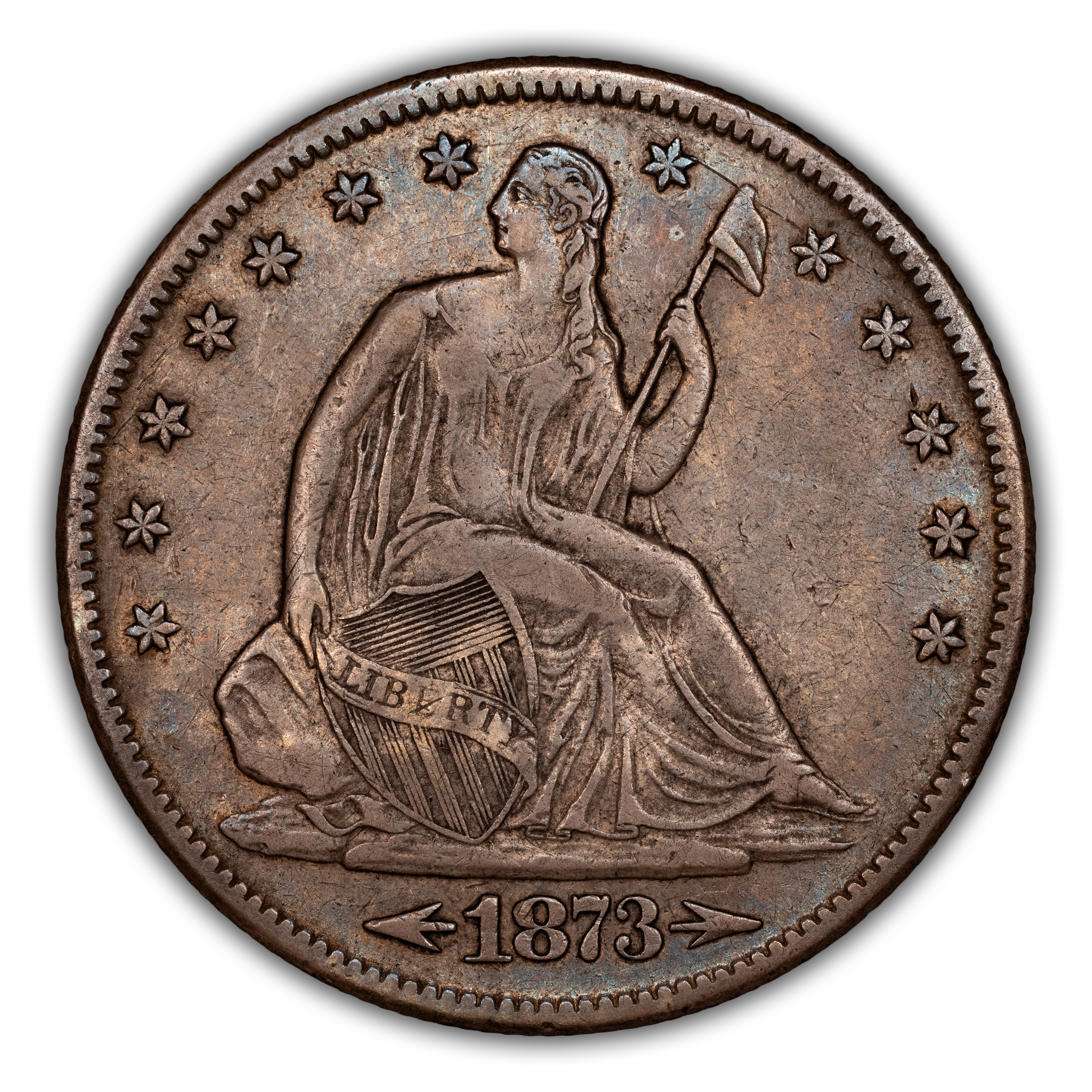 1873-S 50c Arrows MS