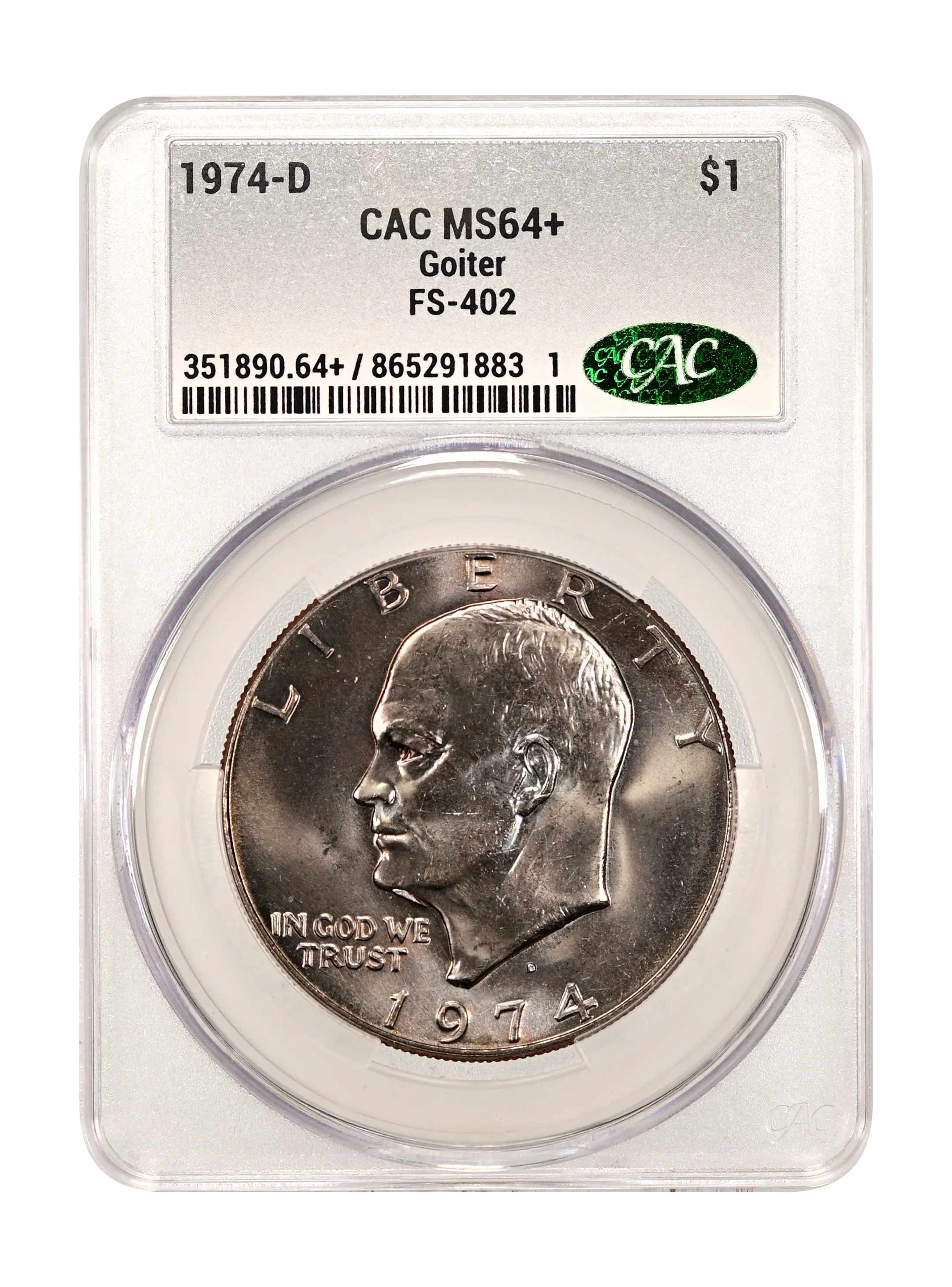 1974-D $1 Goiter, FS-402 MS