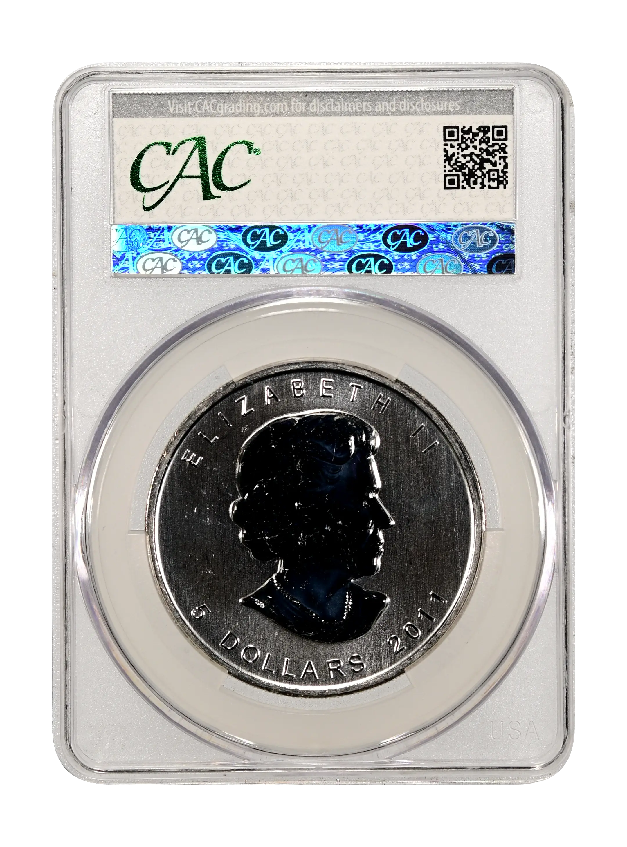 2011 S$5 1oz Silver, Timber Wolf MS